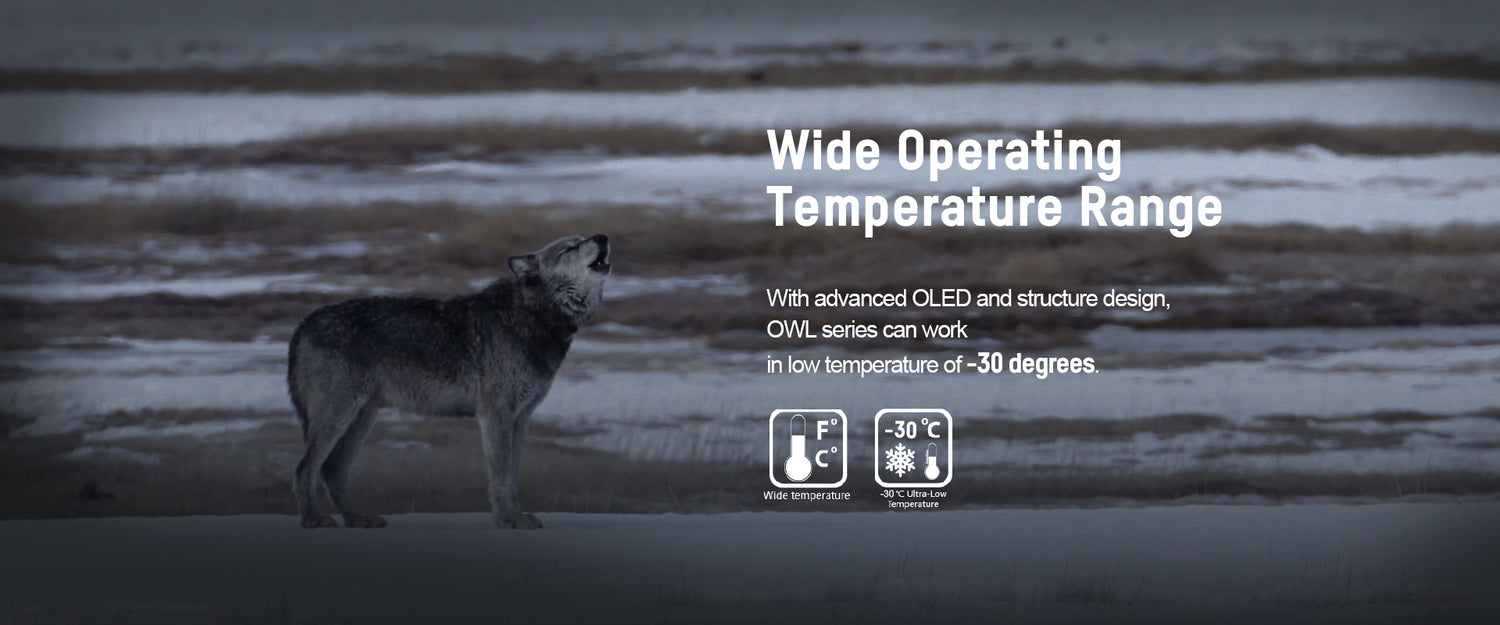 hikmicro owl oq35 oh35 oh25 thermal monocular operating temperature range